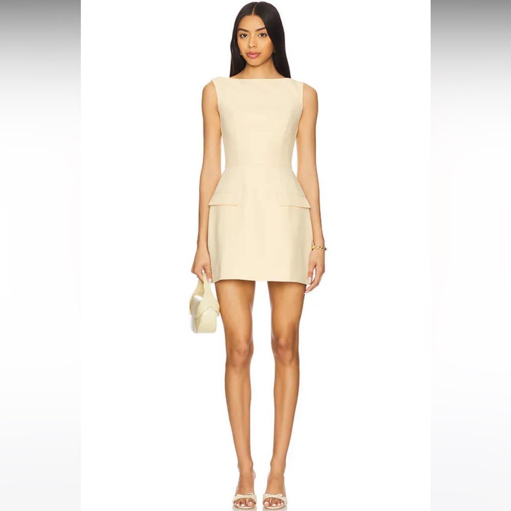 Amanda Uprichard Banco Mini Dress in corn silk - Picture 8 of 9